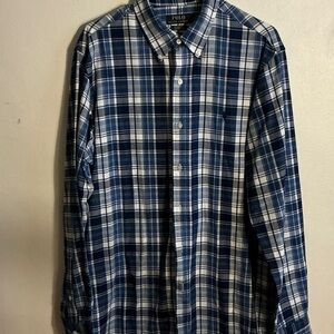 Polo by Ralph Lauren Navy and White Checkered Shirt